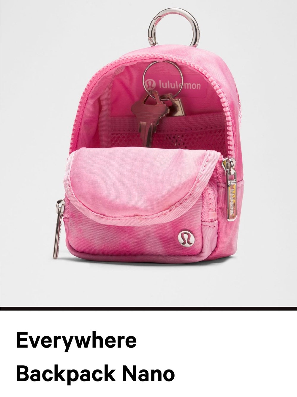 Lululemon Everywhere Backpack Nano Pouch - Pink Tie-Dye NWT - Picture 2 of 11